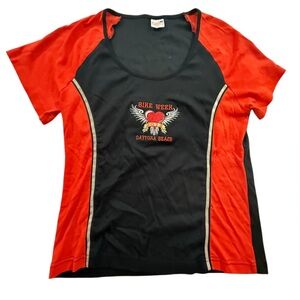 Vance Bikerwear Daytona Bike Week Red & Black Graphic Tee Women’s 3XL Cotton